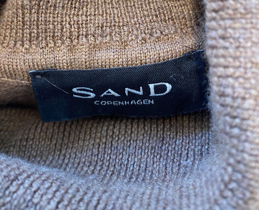 LOOP - Sand Turtleneck Wool Sweater, Sz XXL (#224)