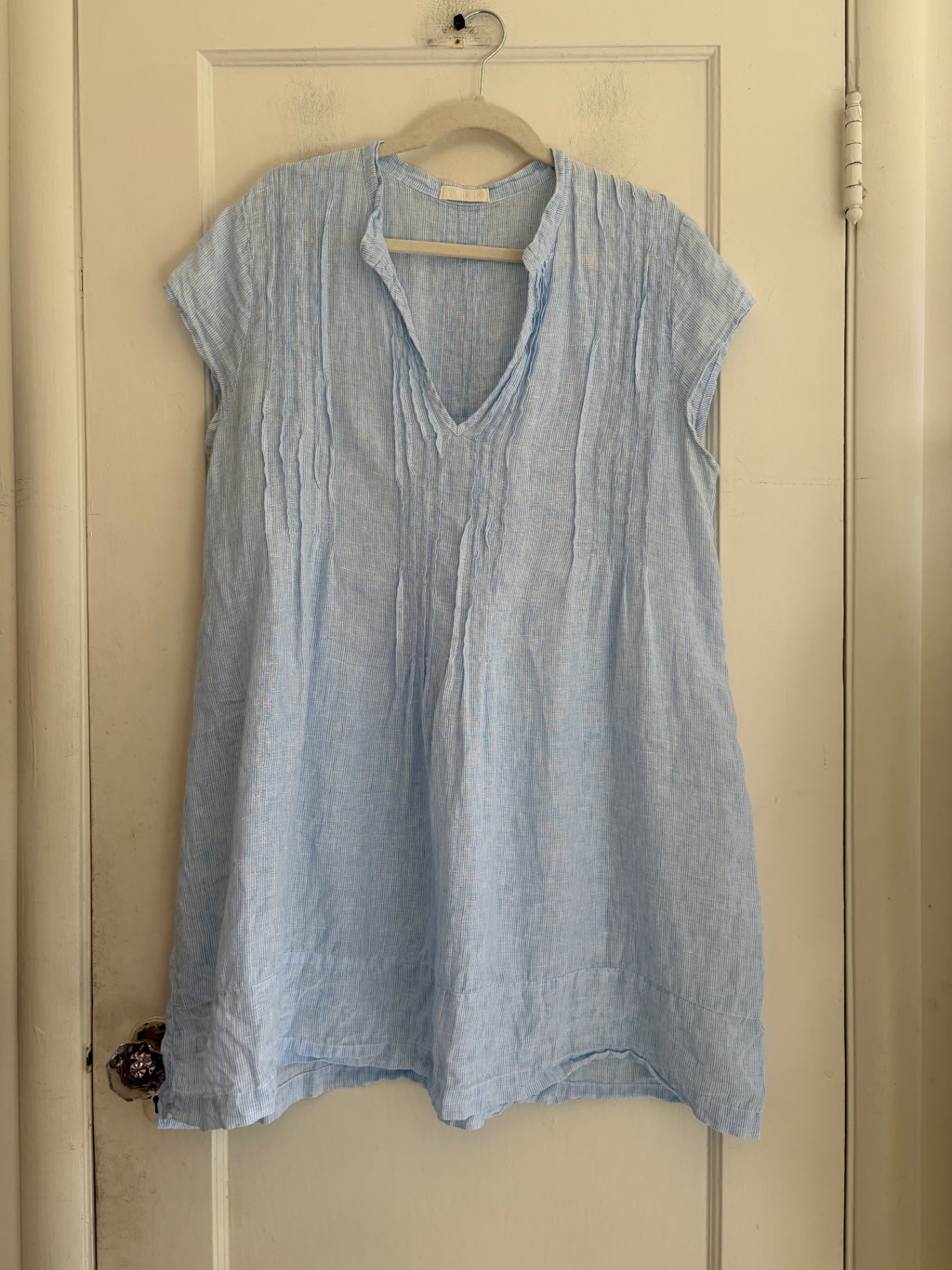 cp shades linen dress LOOP R26LAUNCH2 linen indigo twill Fairytale Boho Wedding Dress Size:A/B (0-2)
