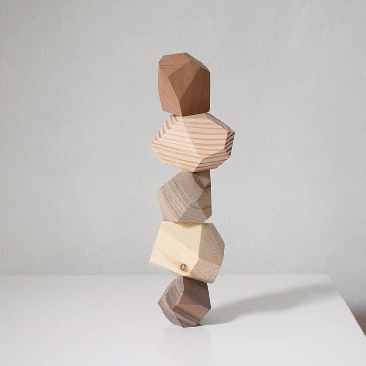 Senser Woodcraft - Five-Color Wooden Balance Stones