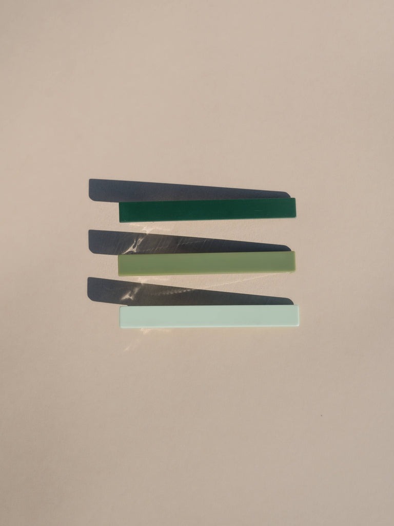 NAT + NOOR - Evie | Green Tones | Alligator Hair Clips | Hair Pin