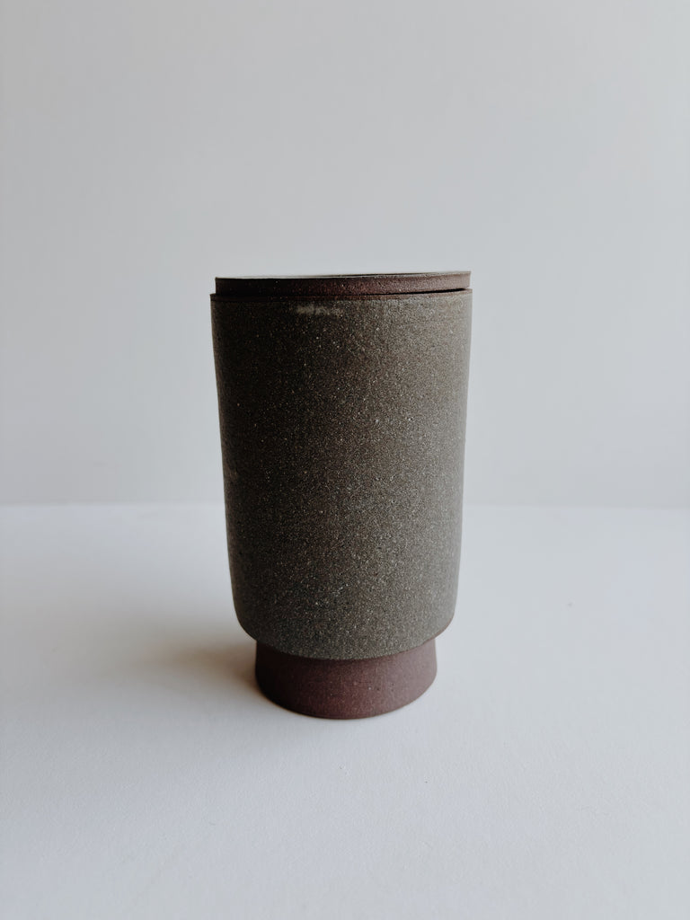 Celine Fisher Lidded Canister - Sandstone