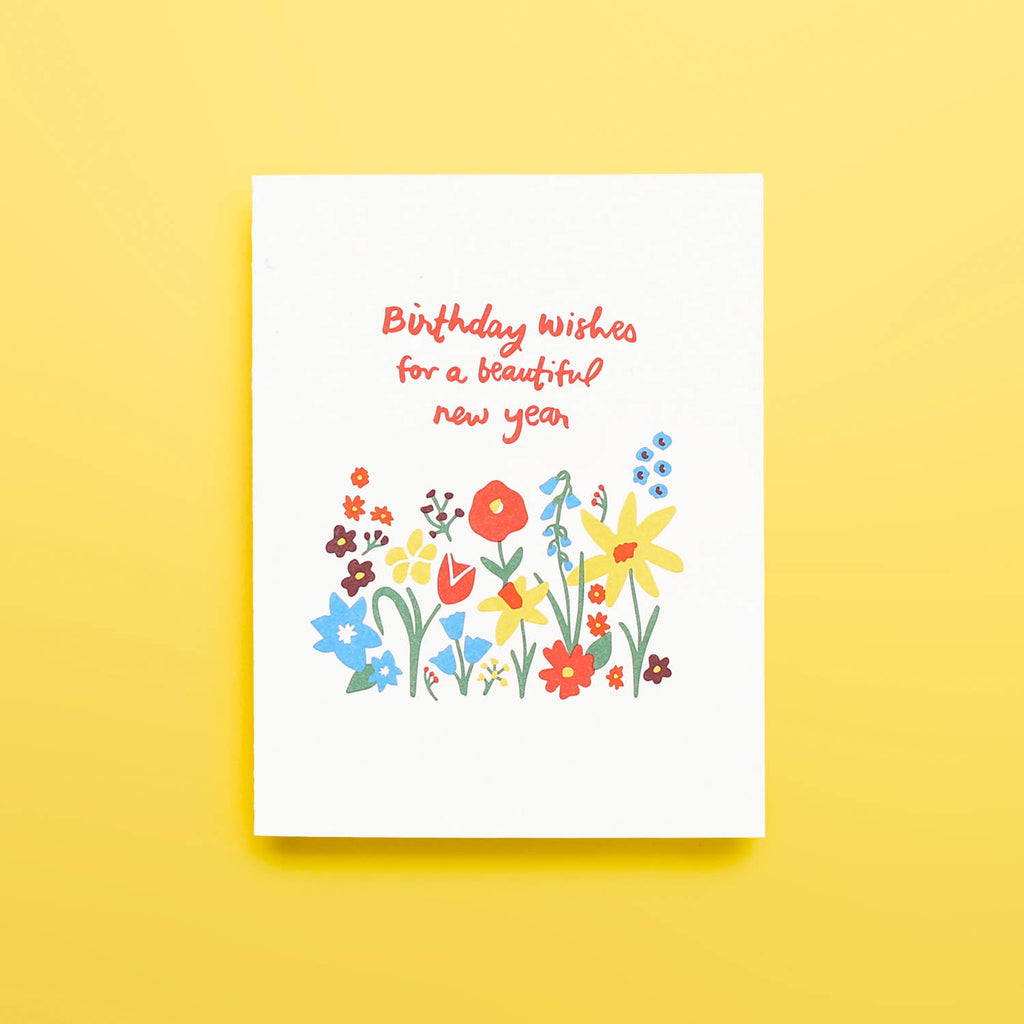 Shorthand Press - Birthday Wishes - Letterpress Greeting Card