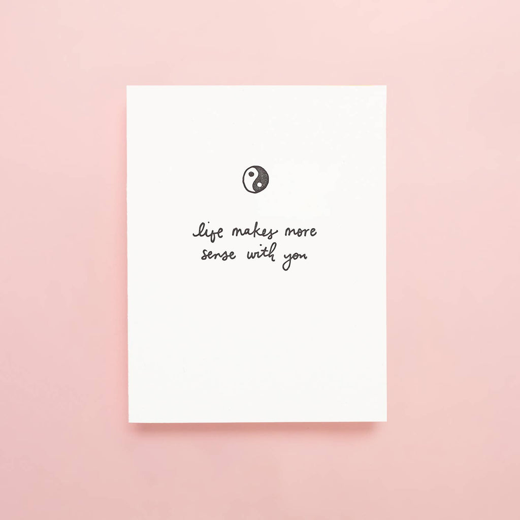 Shorthand Press - Yin Yang Love - Letterpress Greeting Card