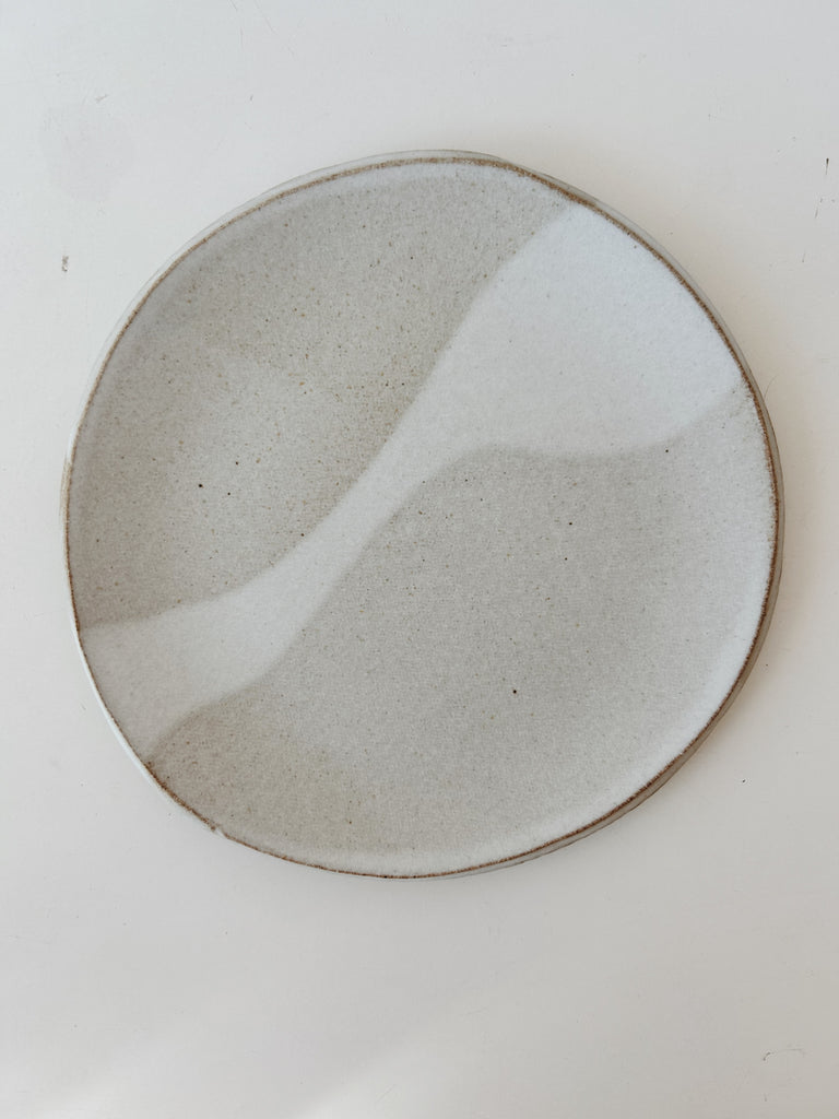 Colleen Hennessey - Toast Plate, Matte White / Grey, A