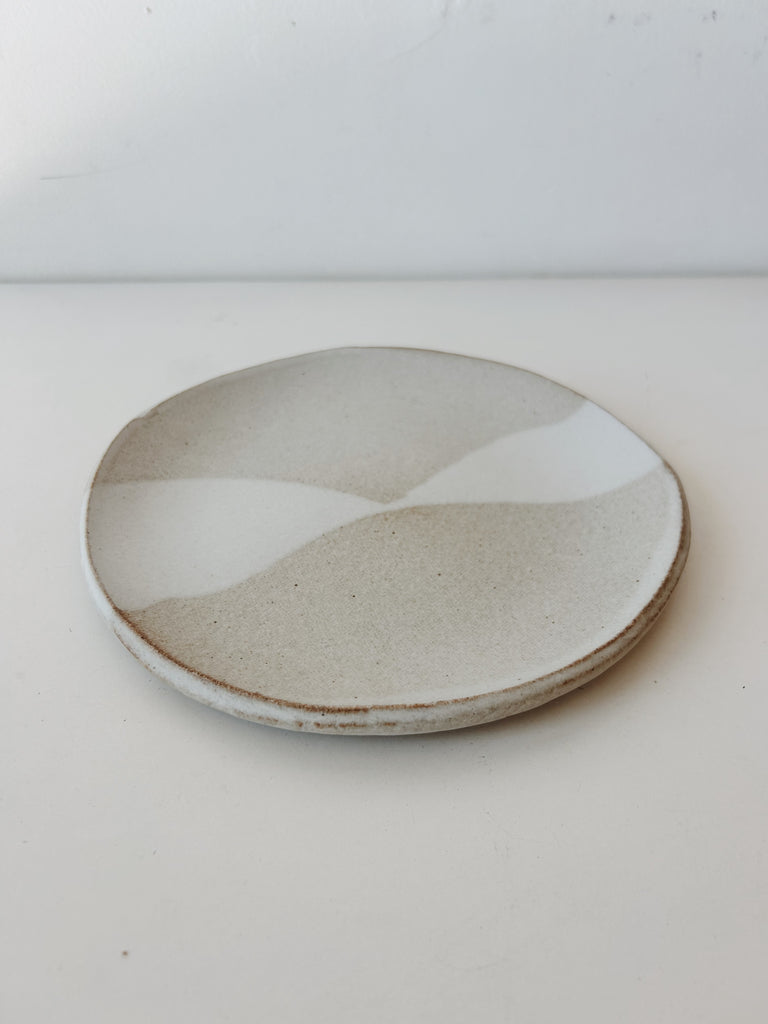 Colleen Hennessey - Toast Plate, Matte White / Grey, C