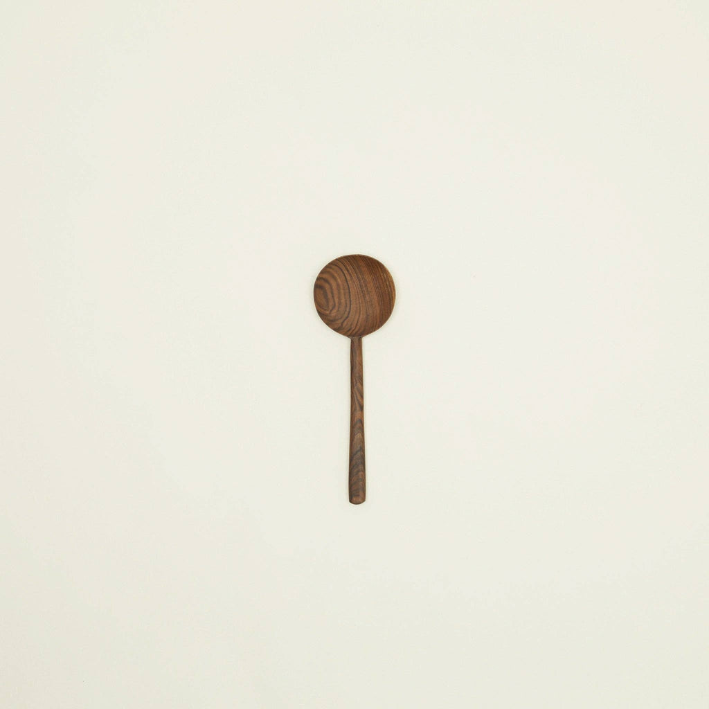 Hawkins New York - HAND CARVED WALNUT SPOON - LARGE ROUND