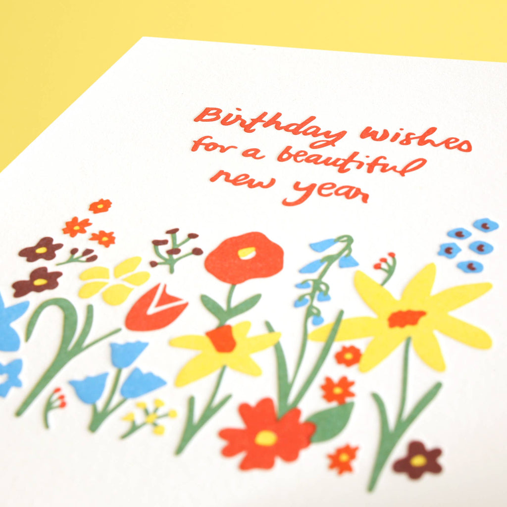 Shorthand Press - Birthday Wishes - Letterpress Greeting Card