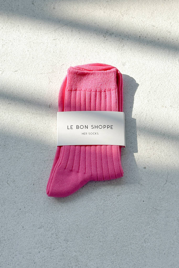 Le Bon Shoppe - Her Socks - Mercerized Combed Cotton Rib: Buttercup