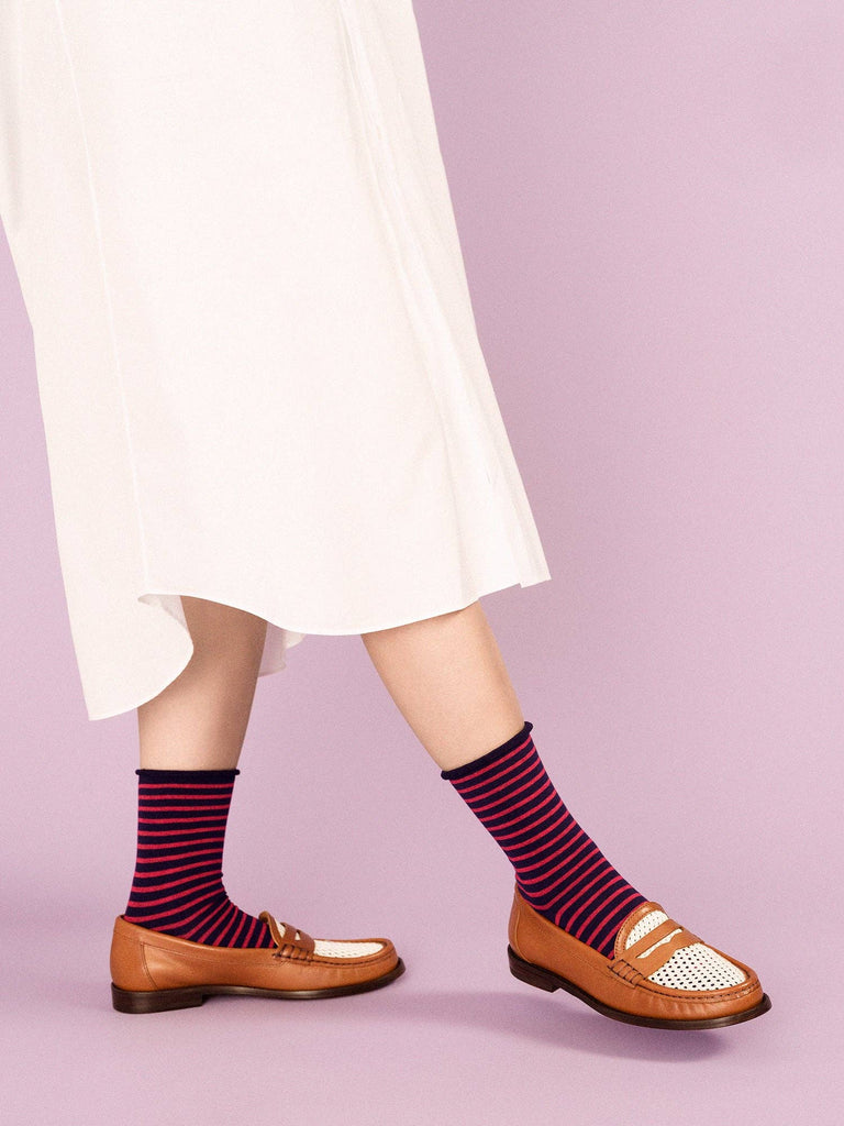 HANSEL FROM BASEL - Nautical Stripe Crew: Pink / OS