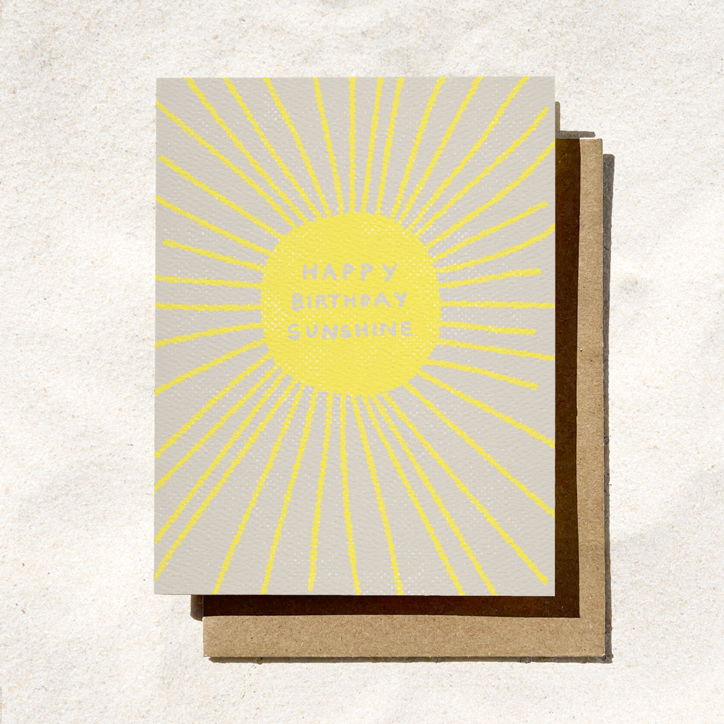 Daydream Prints - Happy Birthday Sunshine | Sun Card | Joyful Card | Summer