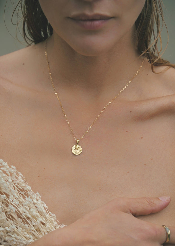 Mountainside Jewelry - Rosa Necklace: 20" / Cable Chain / Gold