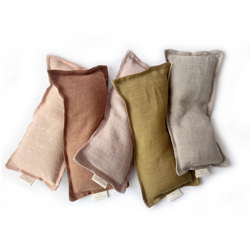 The Modern Pause - Eye Pillow - Stonewashed Organic Linen: Olive