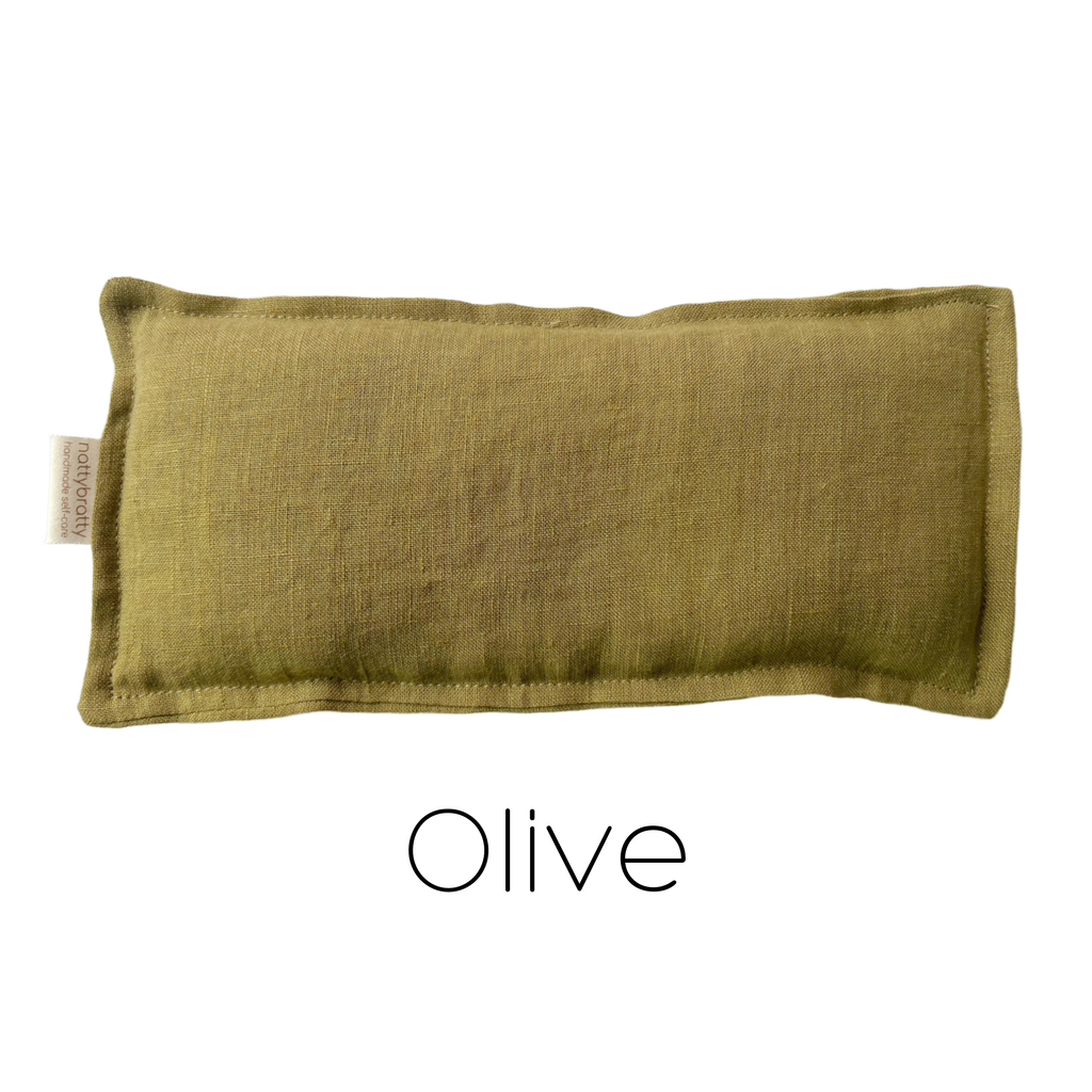 The Modern Pause - Eye Pillow - Stonewashed Organic Linen: Olive