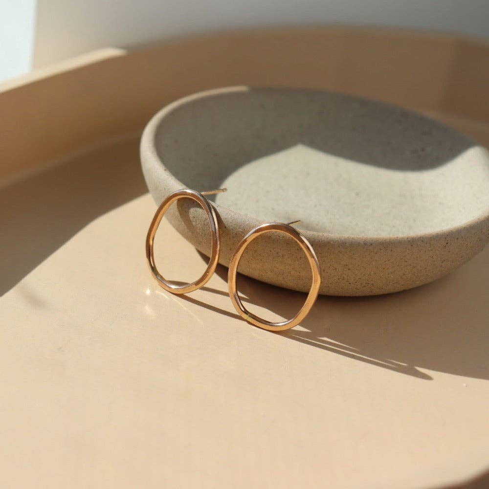 Token Jewelry - Form Stud Earrings in 14k Gold Fill