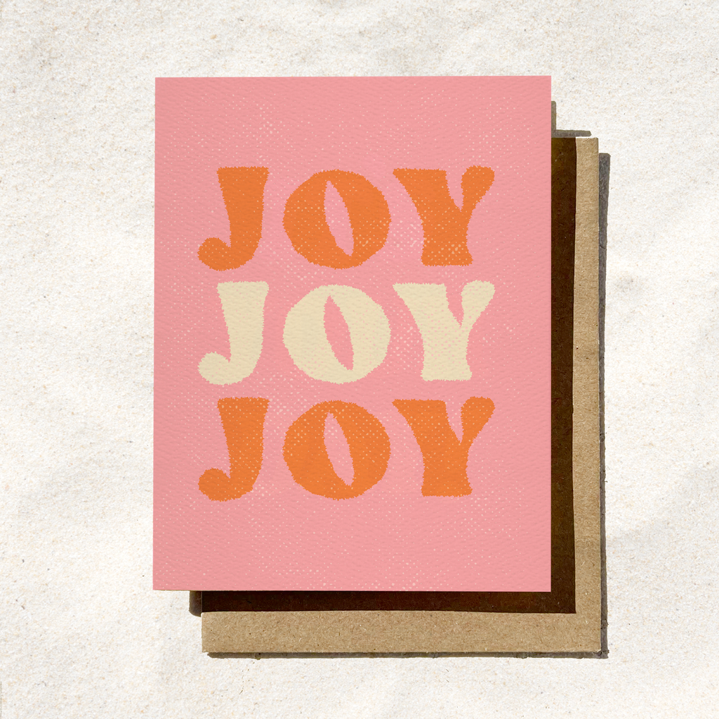Daydream Prints - Joy Joy Joy Card | Holiday Card | Christmas Card | Pinkmas