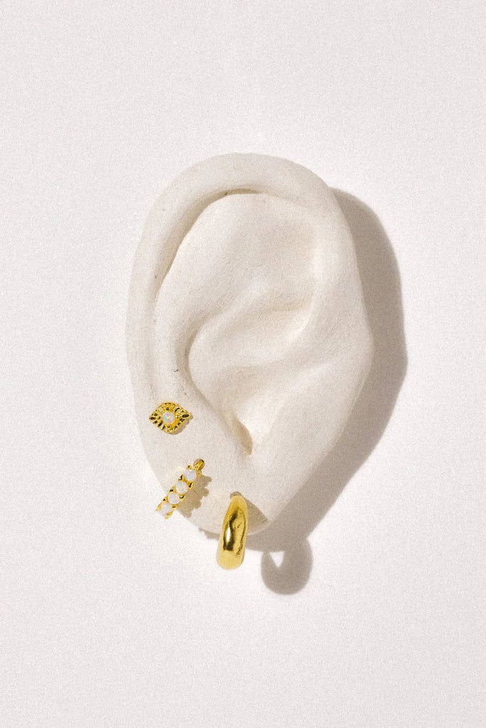 Mountainside Jewelry - Lithic Earrings: Gold