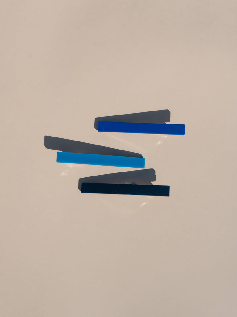 NAT + NOOR - Evie | Blue Tones | Alligator Hair Clips | Hair Pin