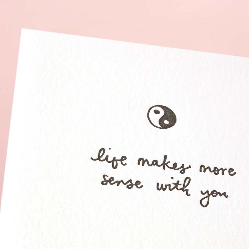 Shorthand Press - Yin Yang Love - Letterpress Greeting Card