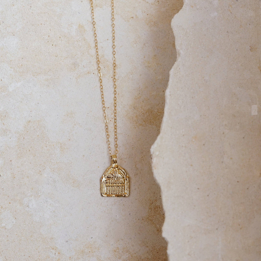 Mountainside Jewelry - Janus Necklace: 18" / Cable Chain / Gold Vermeil