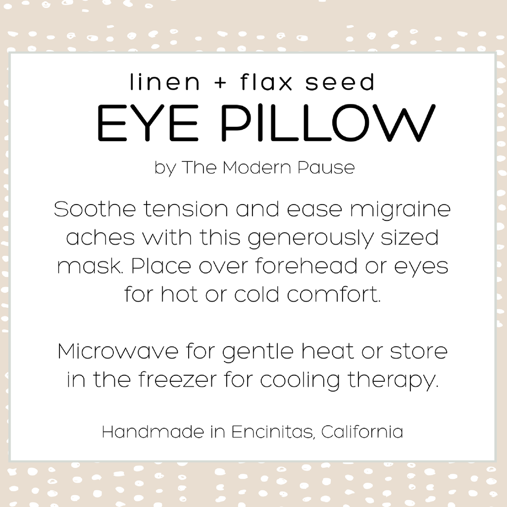 The Modern Pause - Eye Pillow - Stonewashed Organic Linen: Olive