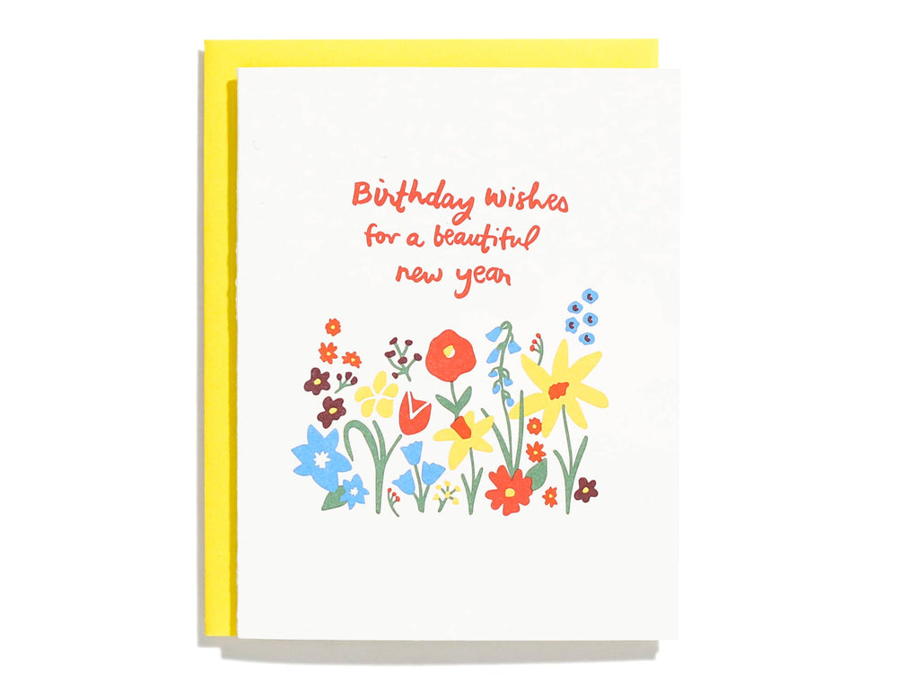 Shorthand Press - Birthday Wishes - Letterpress Greeting Card