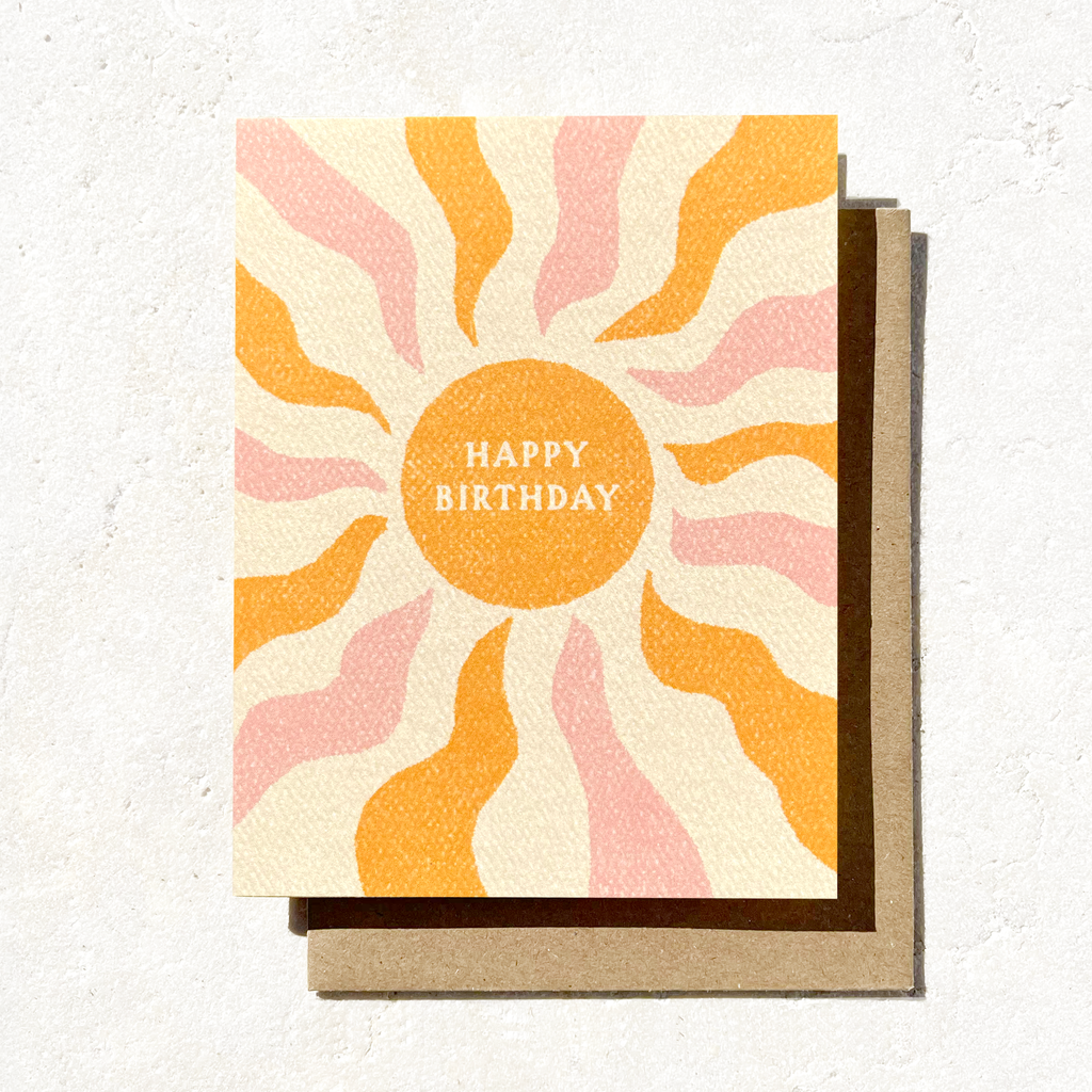 Daydream Prints - Boho Sun Happy Birthday Card | Spring Summer Card | Beach