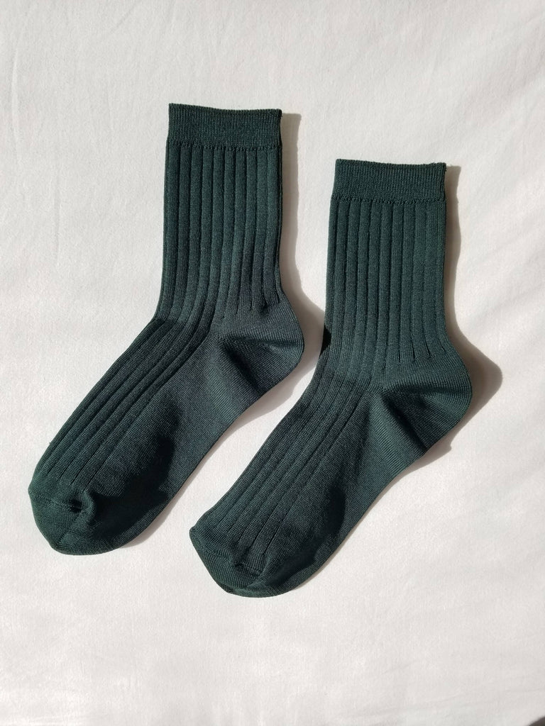 Le Bon Shoppe - Her Socks - Mercerized Combed Cotton Rib: Peacock
