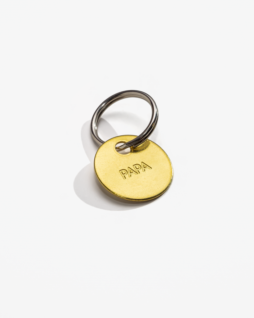 Chaparral Studio - PAPA - Small Hand Pressed Brass Keychain