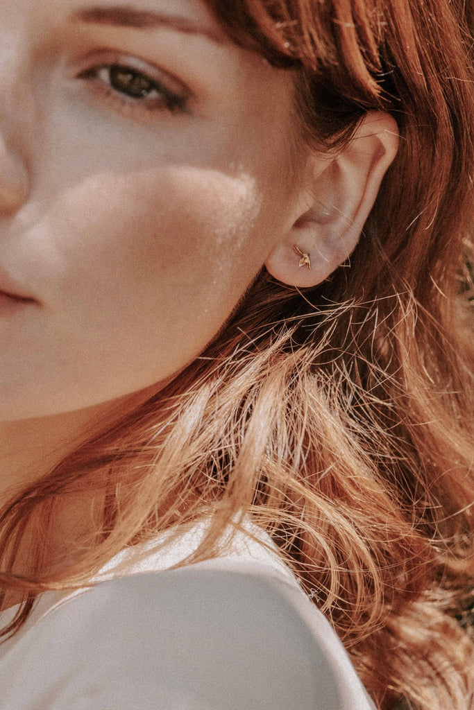 Mountainside Jewelry - Sprout Earring: Gold Vermeil (single earring)