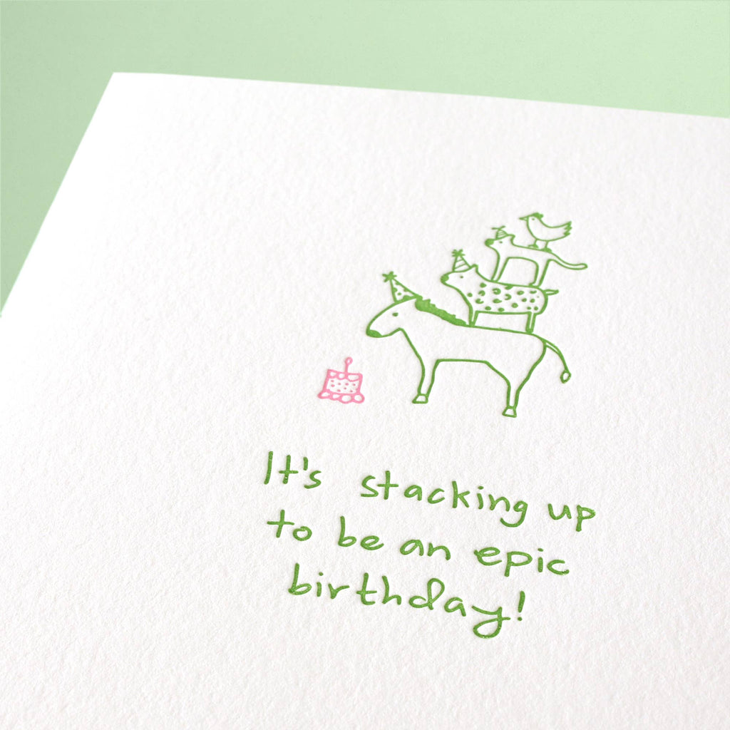 Shorthand Press - Epic Birthday - Letterpress Greeting Card