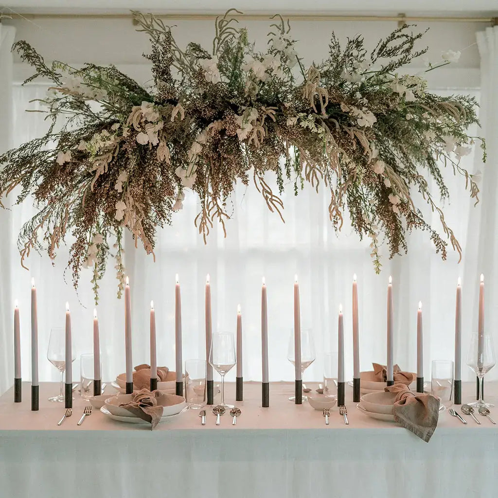 Mo&Co Home - Bluebell | Dipped Beeswax Taper Candles | All Natural: 10 Inch