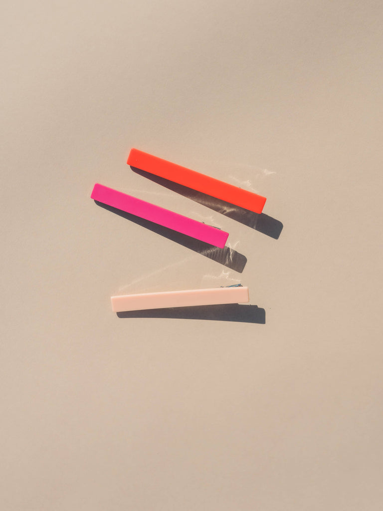NAT + NOOR - Evie | Pink Tones | Alligator Hair Clips | Hair Pin