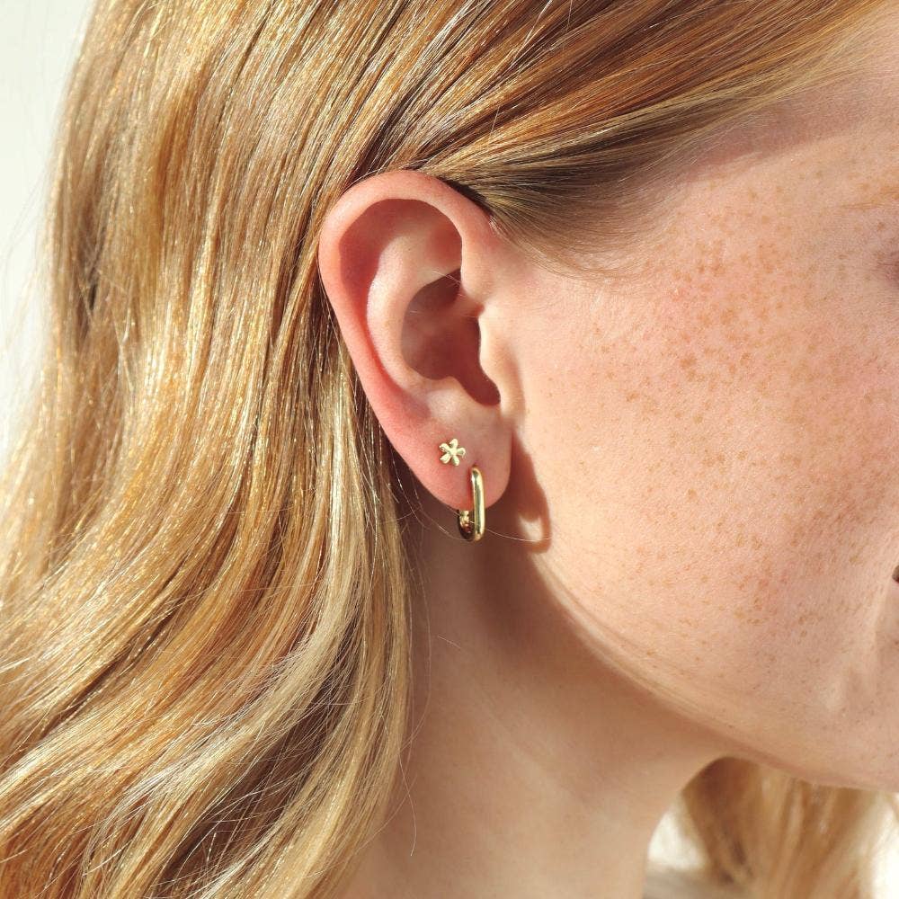 Token Jewelry - Daisy Stud Earrings in 14k Gold Fill : Gold Filled