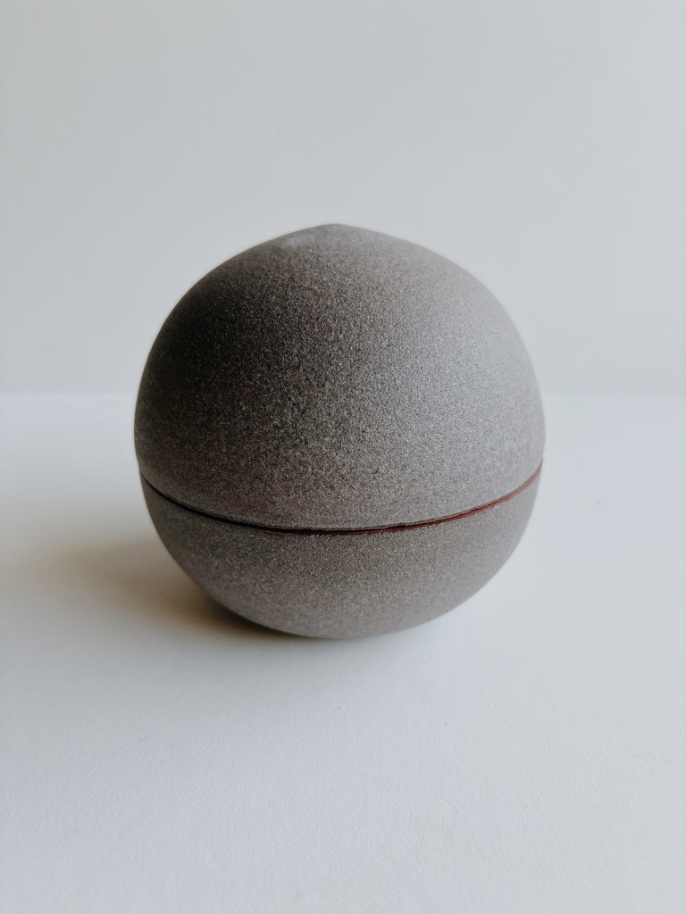 Celine Fisher Lidded Round Canister - Sandstone