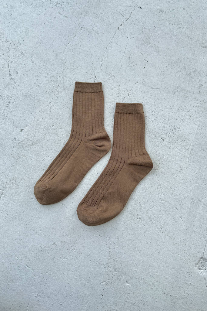 Le Bon Shoppe - Her Socks - Mercerized Combed Cotton Rib: Porcelain