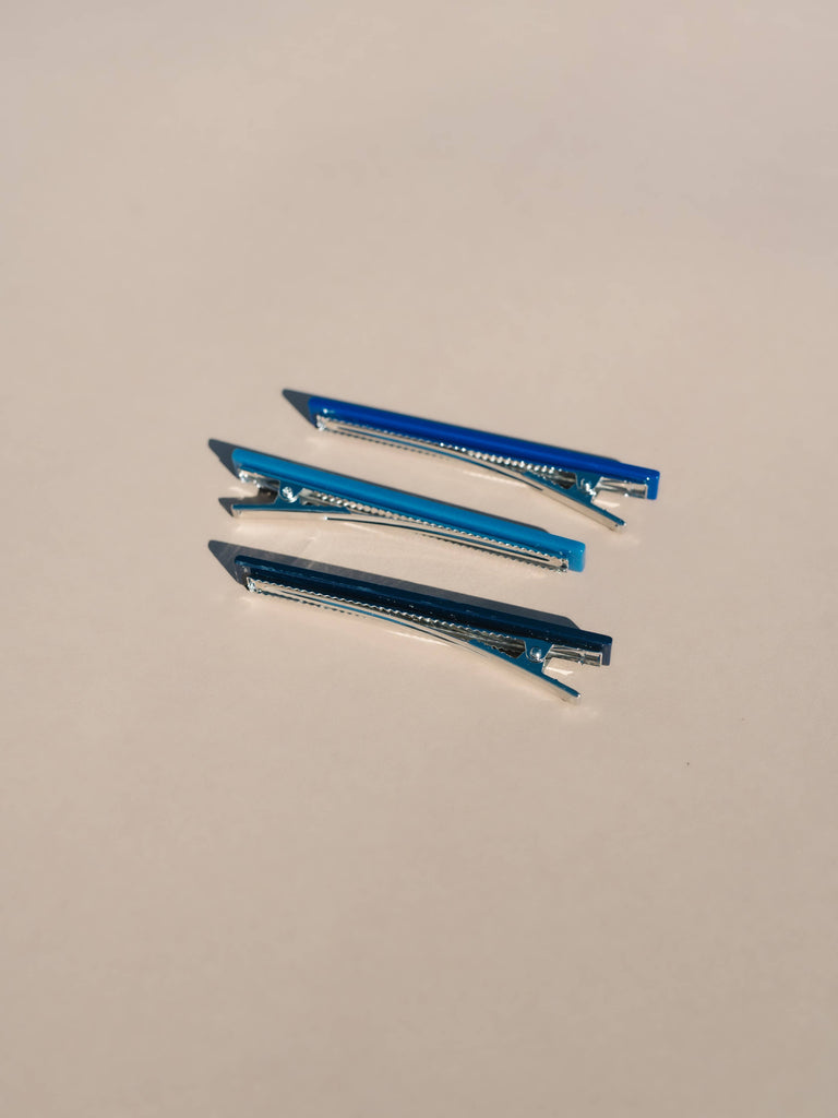 NAT + NOOR - Evie | Blue Tones | Alligator Hair Clips | Hair Pin