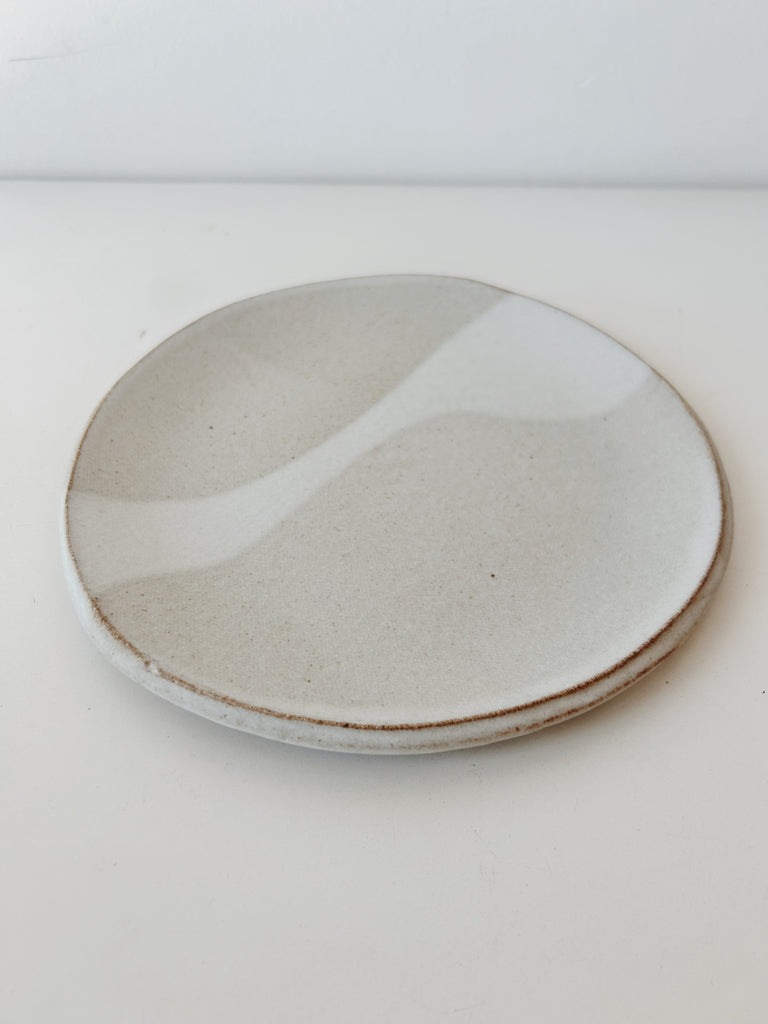 Colleen Hennessey - Toast Plate, Matte White / Grey, A