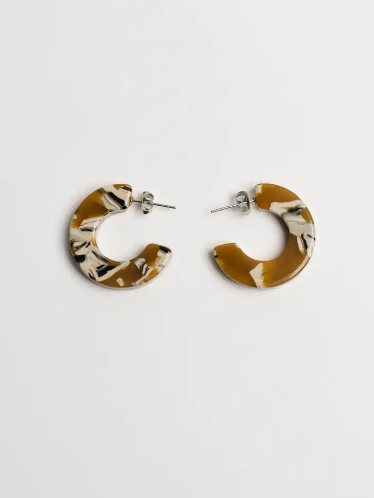NAT + NOOR - Ray | Hoop Earrings | Medium Size | Assorted: Maple