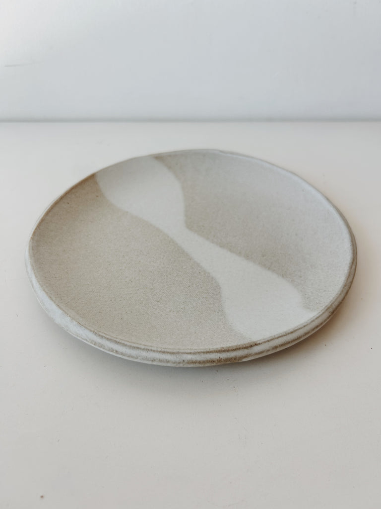 Colleen Hennessey - Toast Plate, Matte White / Grey, B