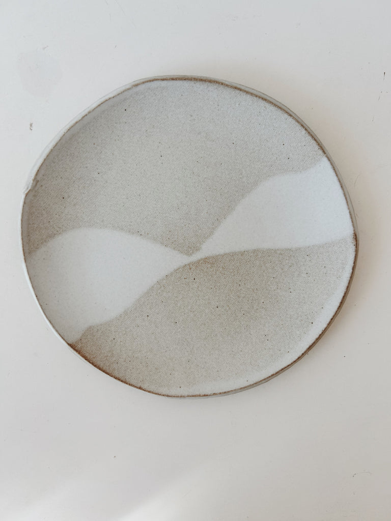 Colleen Hennessey - Toast Plate, Matte White / Grey, C