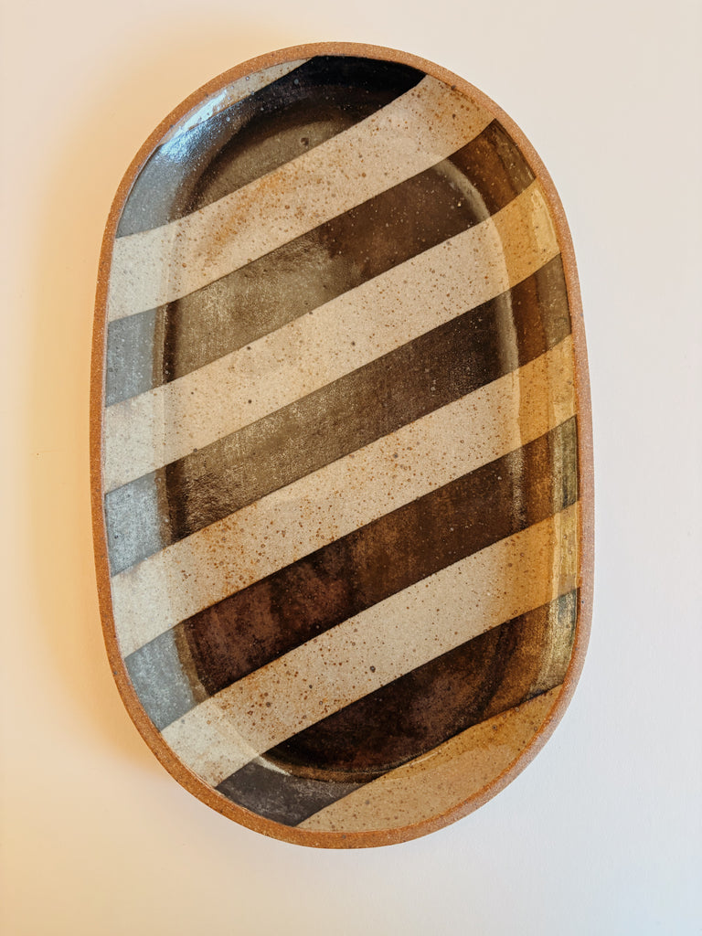 LH Ceramics - Striped Tray, Black