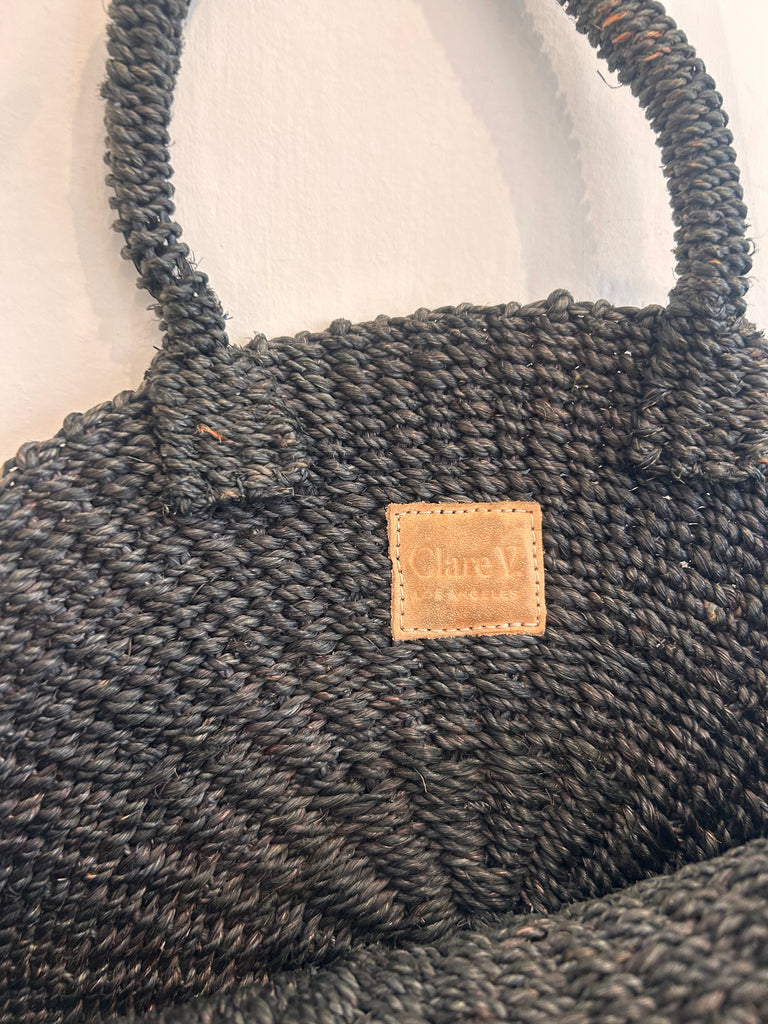 LOOP - Clare V Black Woven Alice Leather Bag (#87)