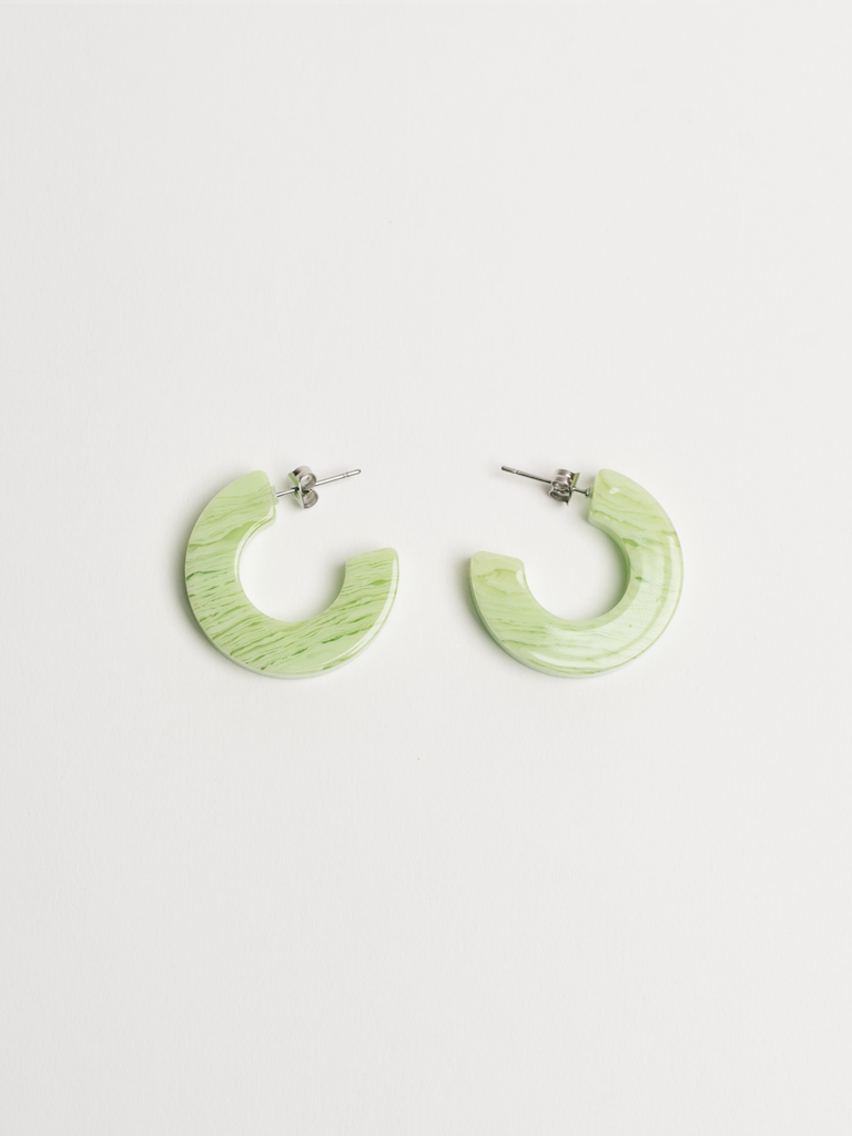 NAT + NOOR - Ray | Hoop Earrings | Medium Size | Assorted: Tiger Green
