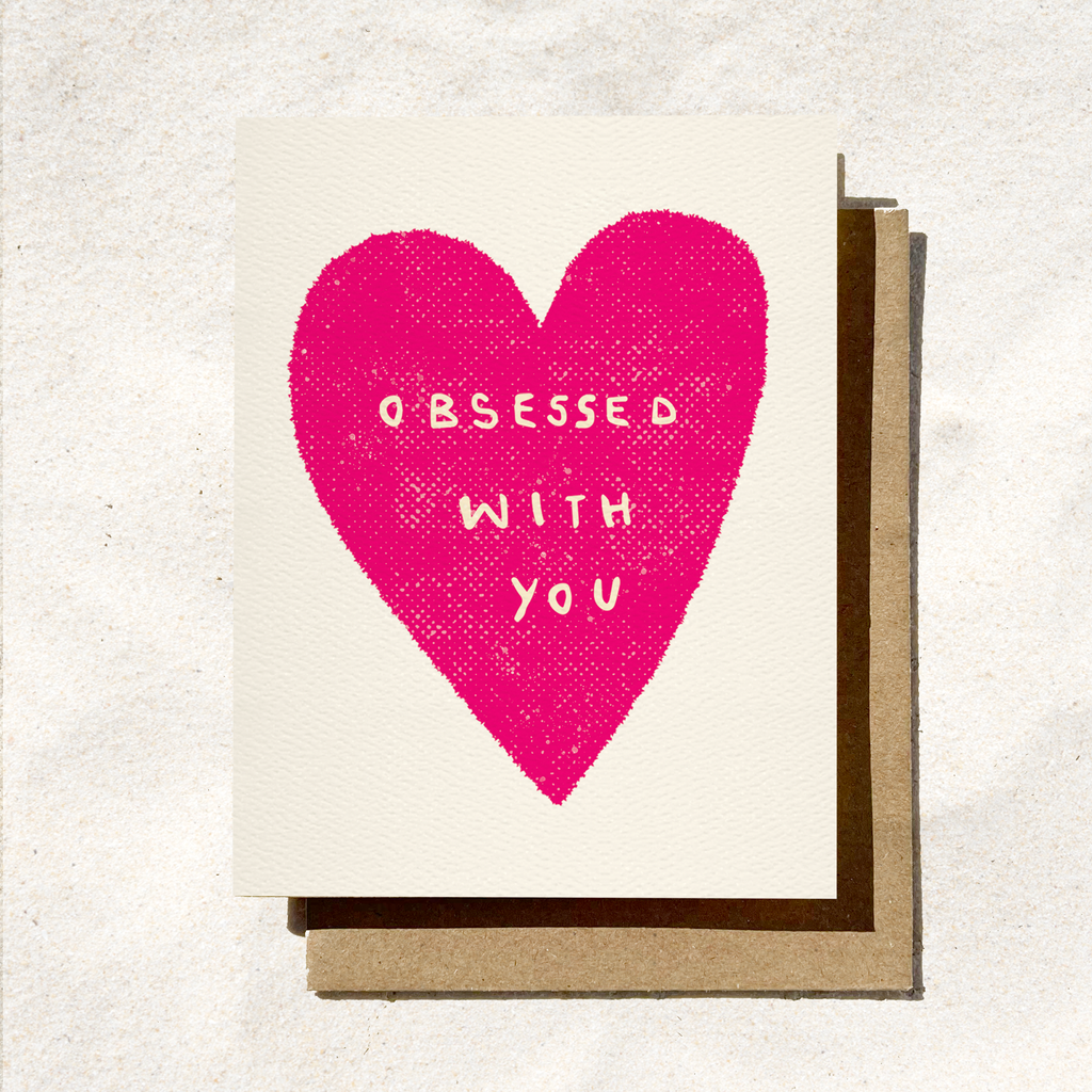 Daydream Prints - Obsessed With You Love Card | Valentine's Day Heart Card