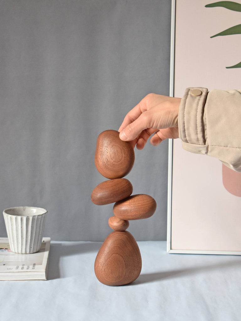 Senser Woodcraft - Sapele Wood Balance Stones