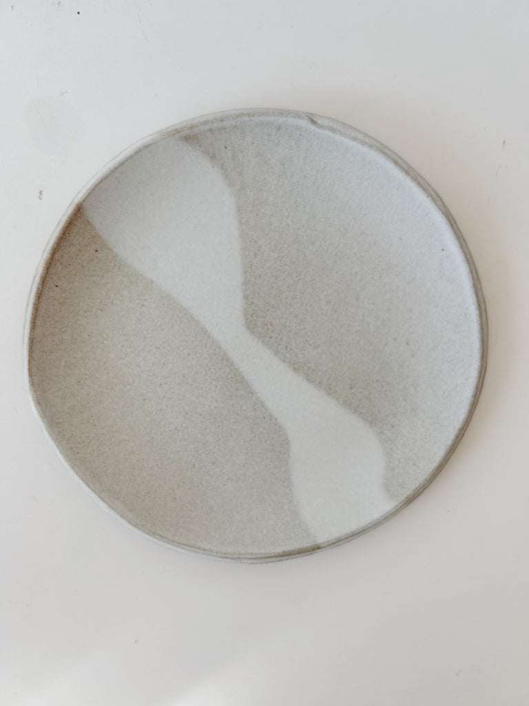 Colleen Hennessey - Toast Plate, Matte White / Grey, B