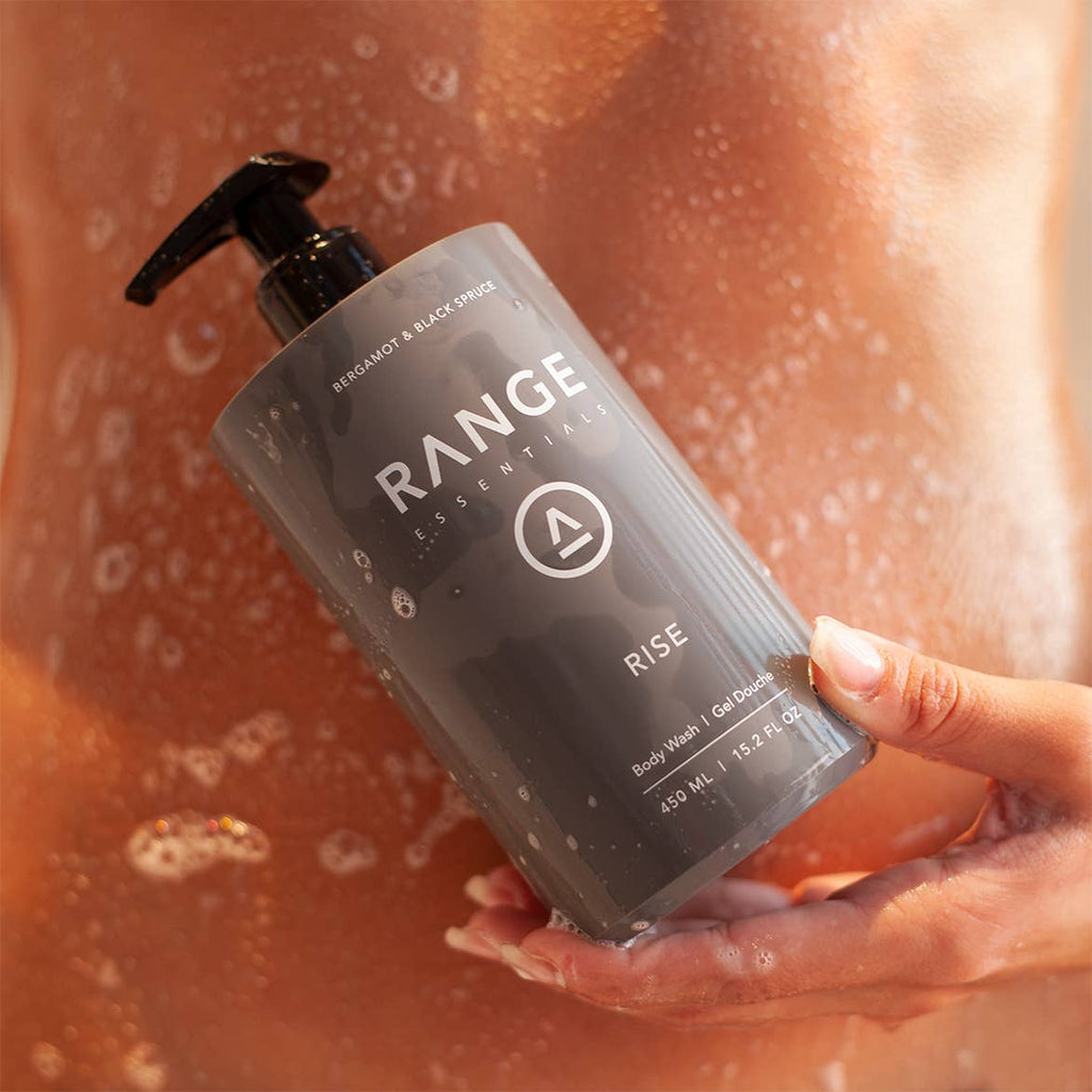 Range Essentials - 450 ML BODY WASH: RISE: Bergamot & Black Spruce