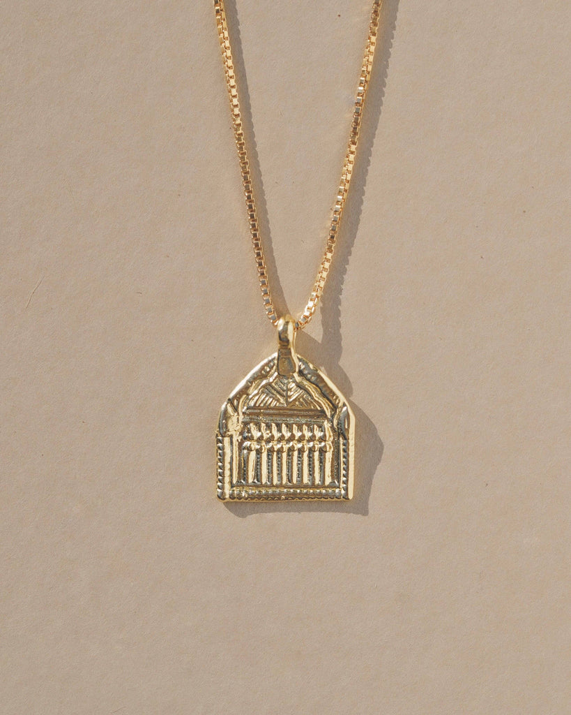 Mountainside Jewelry - Janus Necklace: 18" / Cable Chain / Gold Vermeil