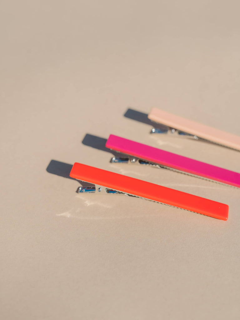 NAT + NOOR - Evie | Pink Tones | Alligator Hair Clips | Hair Pin
