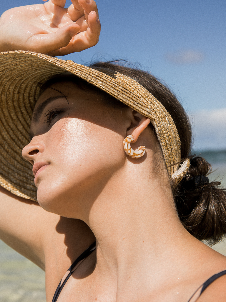 NAT + NOOR - Ray | Hoop Earrings | Medium Size | Assorted: Maple